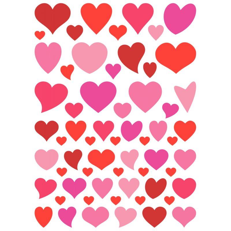 Image de  Sachet de 460 gommettes coeur fantaisie assortis 