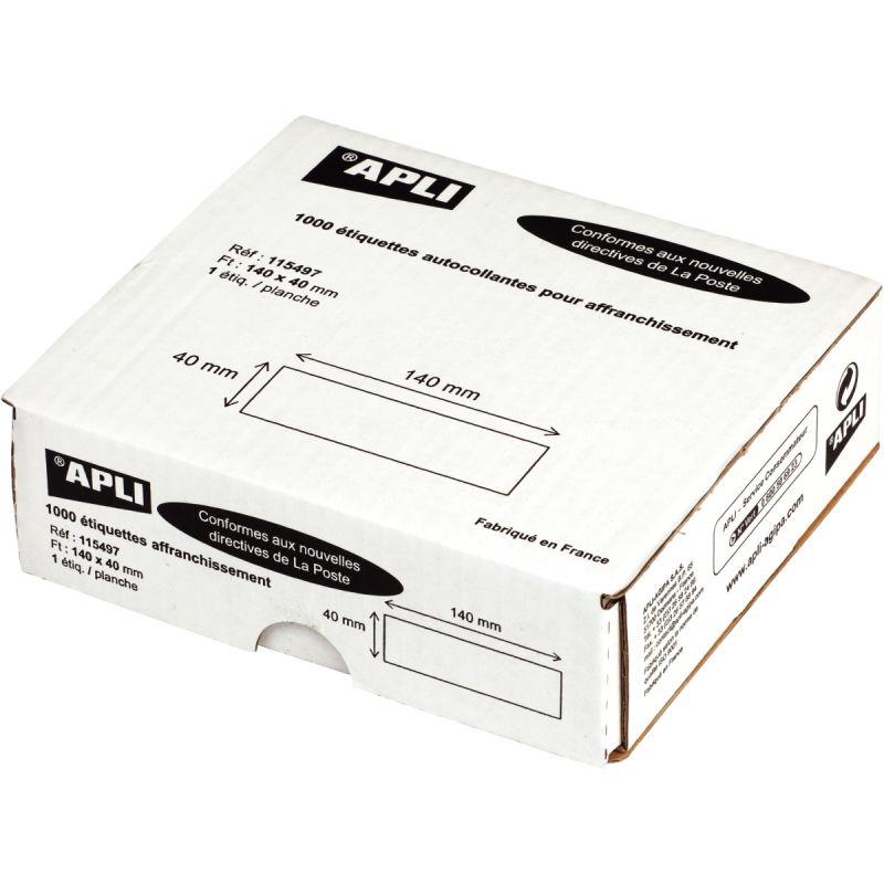 Image de  Boîte de 1000 étiquettes d''affranchissement 140x40mm - 1 pose 