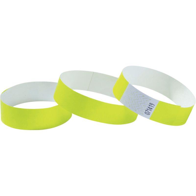 Image de  Pochette de 500 bracelets d''identification 256x19 mm jaune fluo 