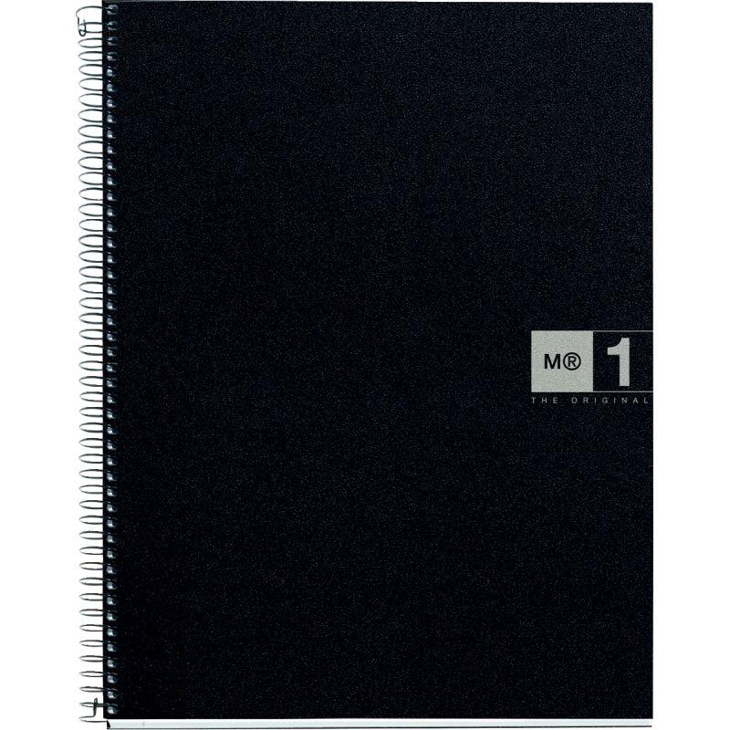 Image de  NOTEBOOK MIQUELRIUS format A5, 80 feuilles 70g, quadrillé 5x5, couverture PP noir, intérieur gris 
