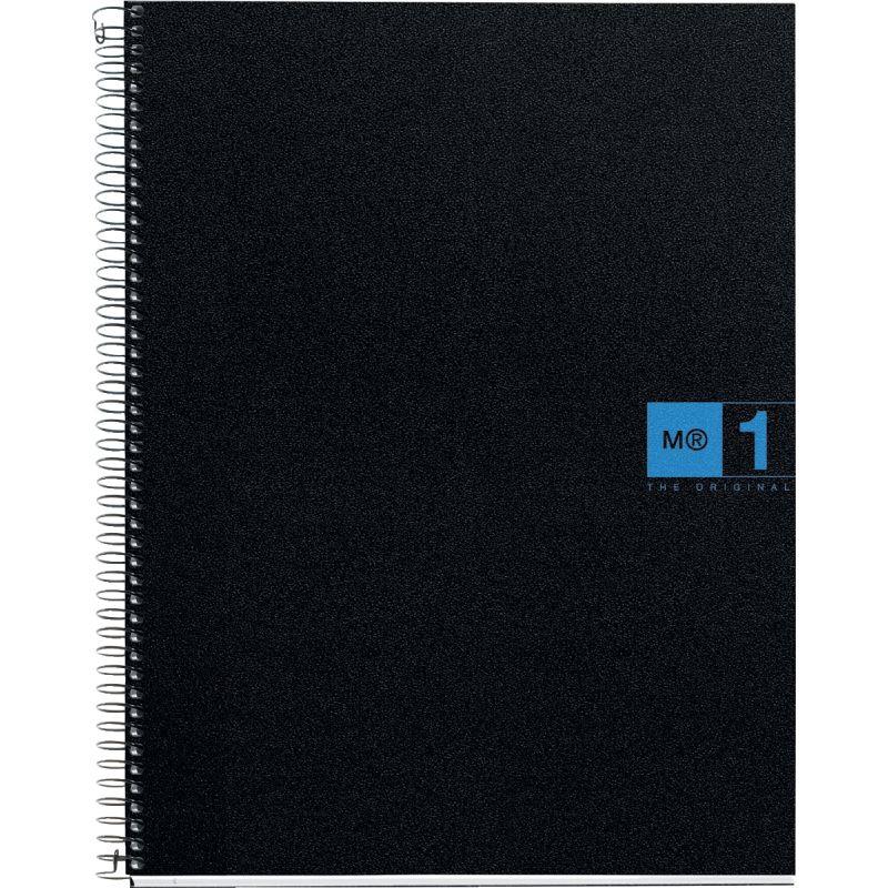 Image de  NOTEBOOK MIQUELRIUS format A5, 80 feuilles 70g, quadrillé 5x5, couverture PP noir, intérieur bleu 