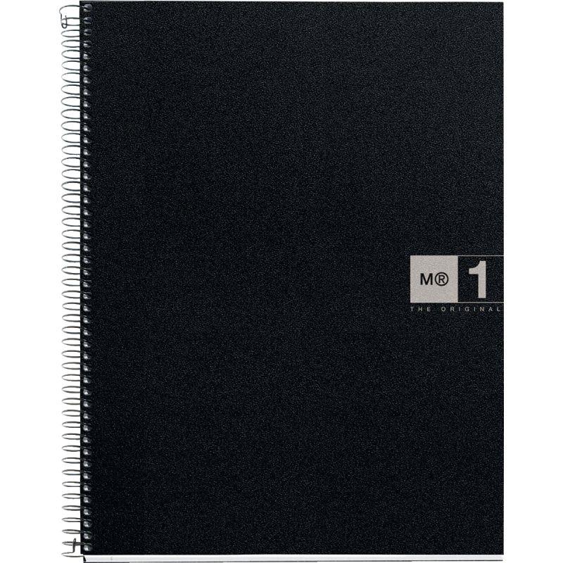 Image de  NOTEBOOK MIQUELRIUS format A4, 80 feuilles 70g, quadrillé 5x5, couverture PP noir, intérieur gris 