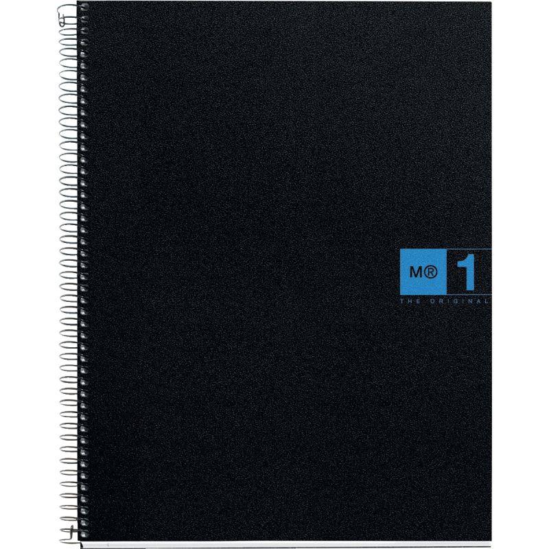 Image de  NOTEBOOK MIQUELRIUS format A4, 80 feuilles 70g, quadrillé 5x5, couverture PP noir, intérieur bleu 