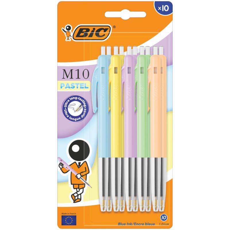 Image de  Blister de 10 stylos bille M10 pastel assortis 