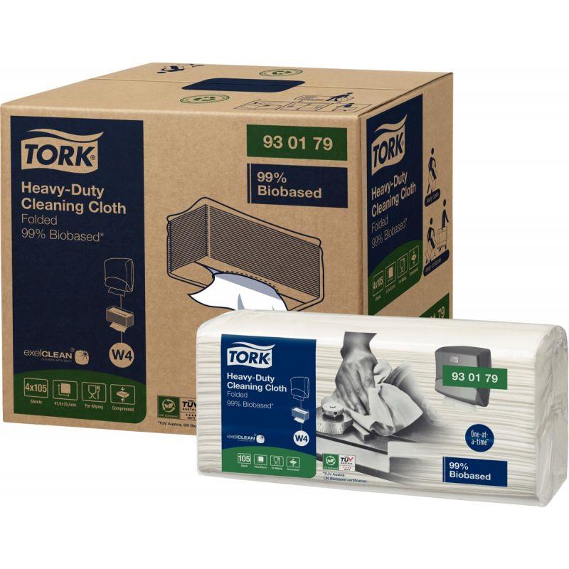Image de  Paquet de 105 chiffons de nettoyage blancs biosourcés 