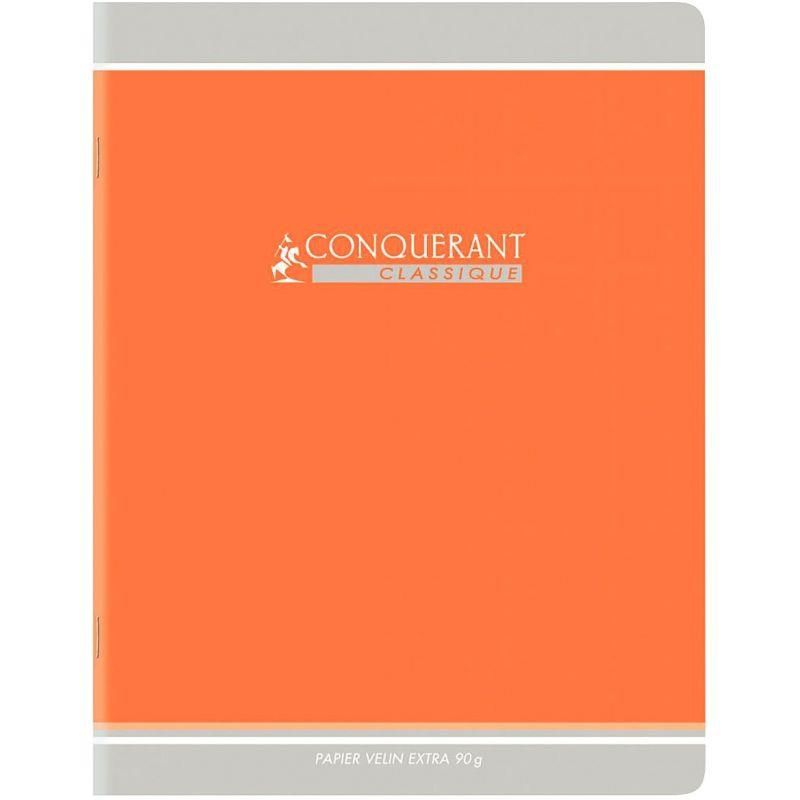 Image de  Cahier piqué 96 pages, 24x32 cm, seyès, papier 90g, orange 