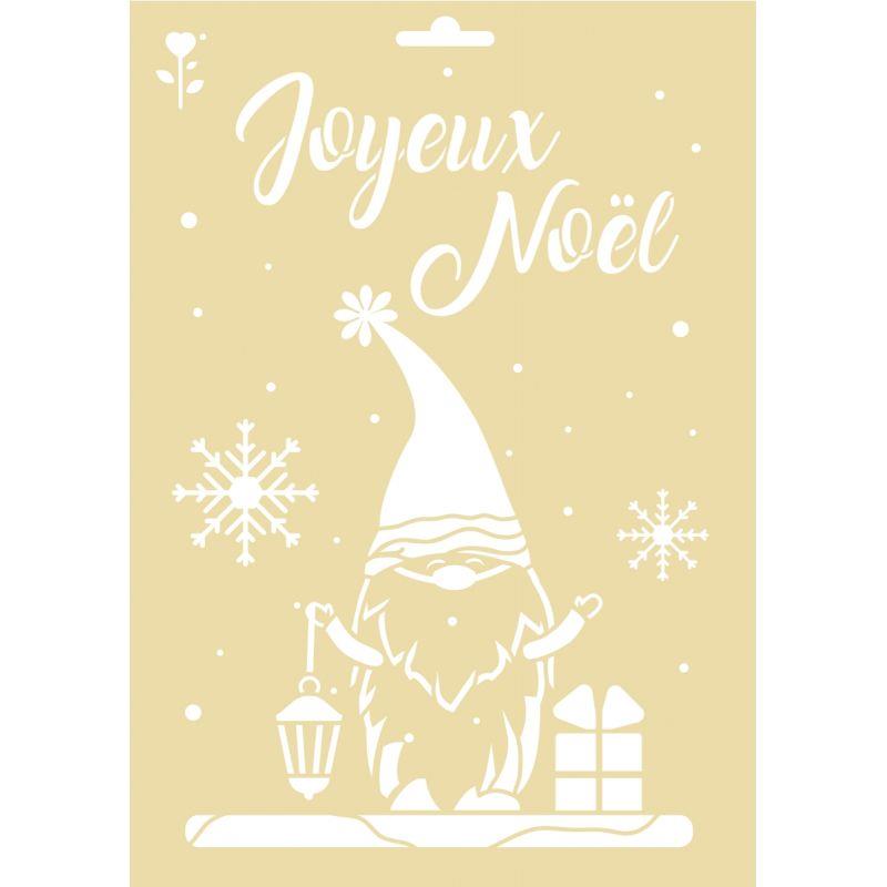 Image de  Lot de 3 pochoirs de Noël en plastique format A4 