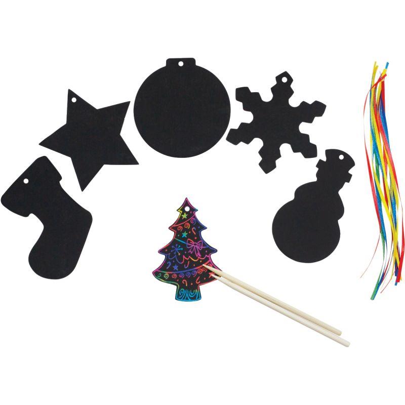 Image de  Sachet de 60 formes Noël à gratter 