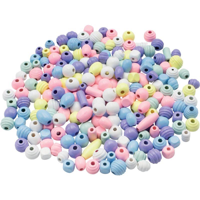 Image de  Sachet de 500 perles en bois assorties 