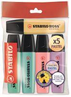 Image de  Ecopack de 5 surligneurs Stabilo pastel 