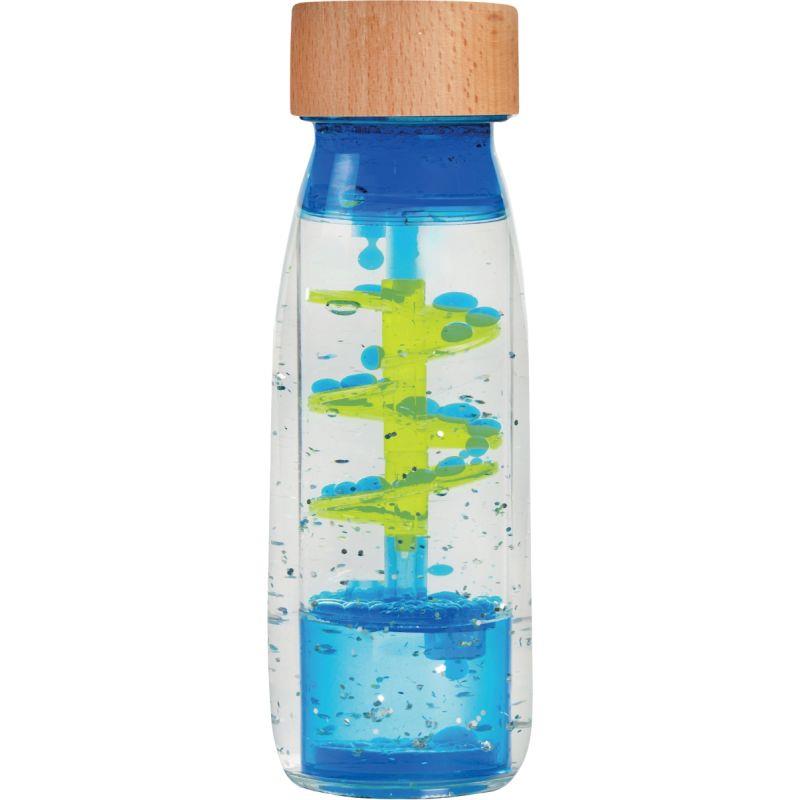Image de  Bouteille sensorielle spirale bleue 