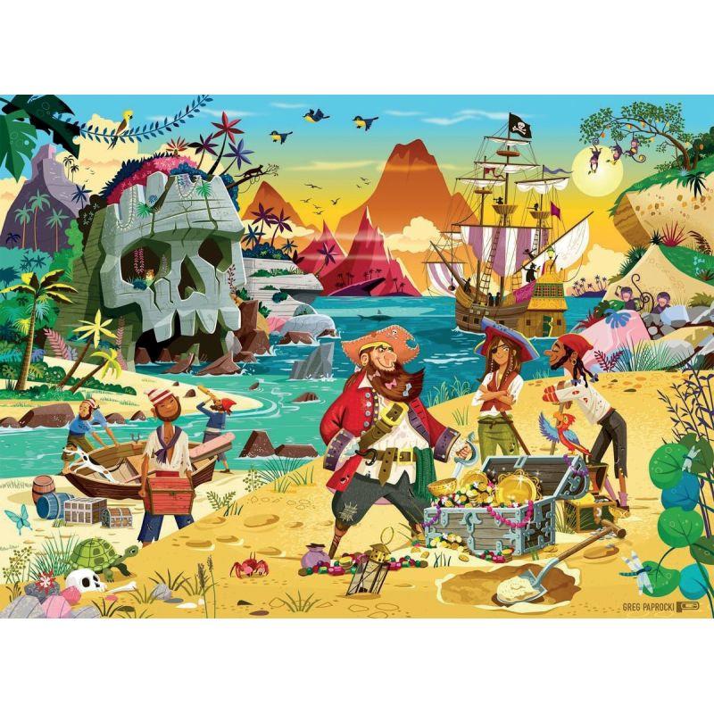 Image de  Puzzle XXL 100 pièces, le trésor des pirates 