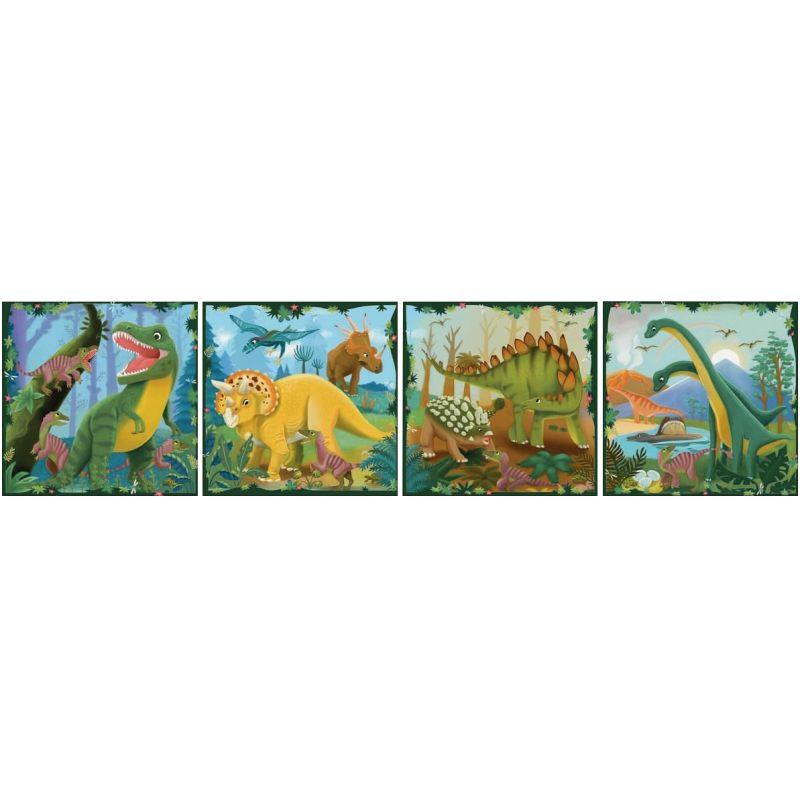 Ref. 58605, Boite de 4 puzzles UP progressifs, les dinosaures, marque RAVENSBURGER