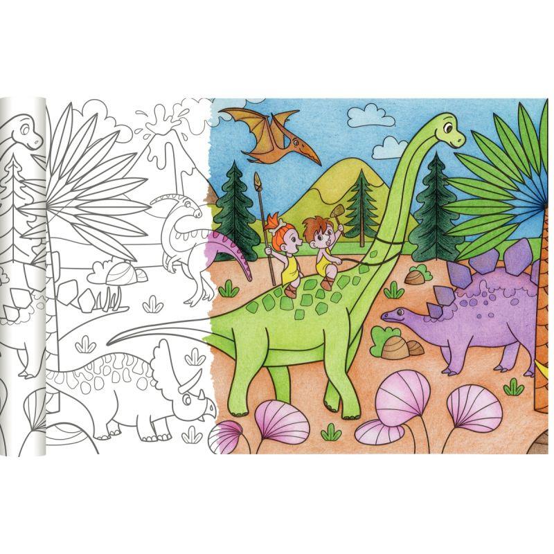 Image de  Rouleau fresque à peindre dinosaure 