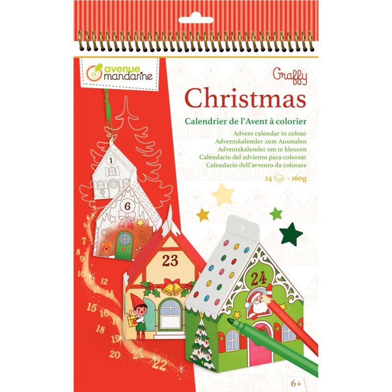 Image de  Carnet calendrier de l''avent a colorier 