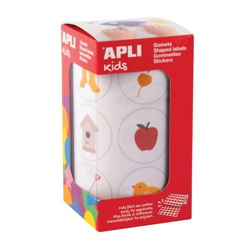 Image de  Rouleau 360 gommettes adhésif permanent thème jardin 