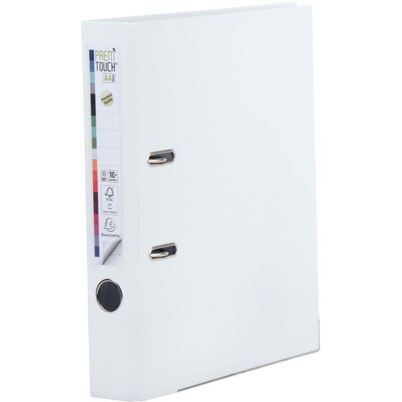 Image de  Classeur à levier PREM''TOUCH format A4+, dos 5 cm, blanc 