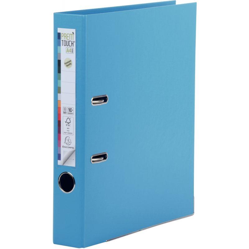 Image de  Classeur à levier PREM''TOUCH format A4+, dos 5 cm, bleu clair 