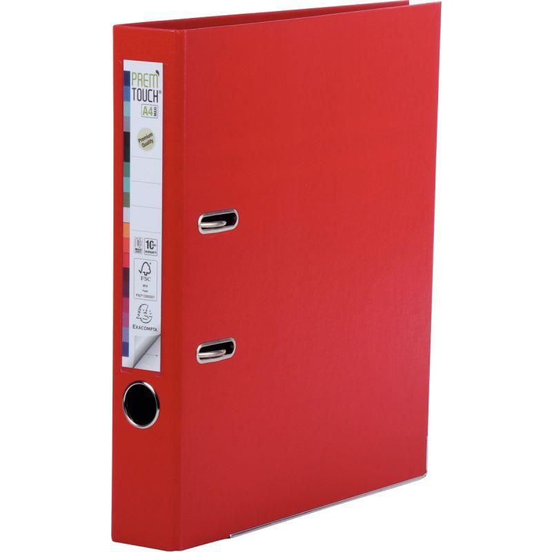 Image de  Classeur à levier PREM''TOUCH format A4+, dos 5 cm, rouge 