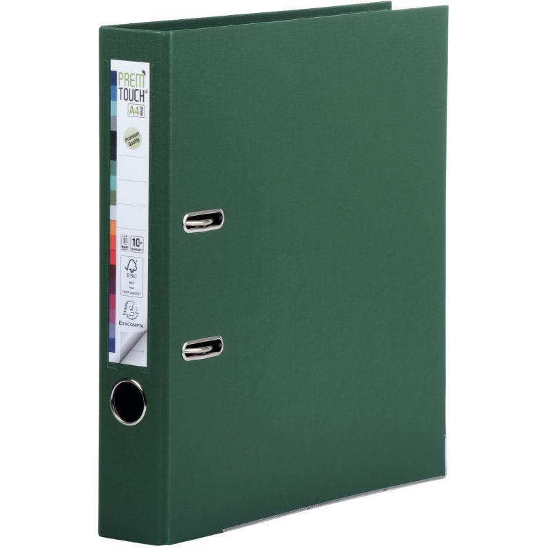 Image de  Classeur à levier PREM''TOUCH format A4+, dos 5 cm, vert foncé 