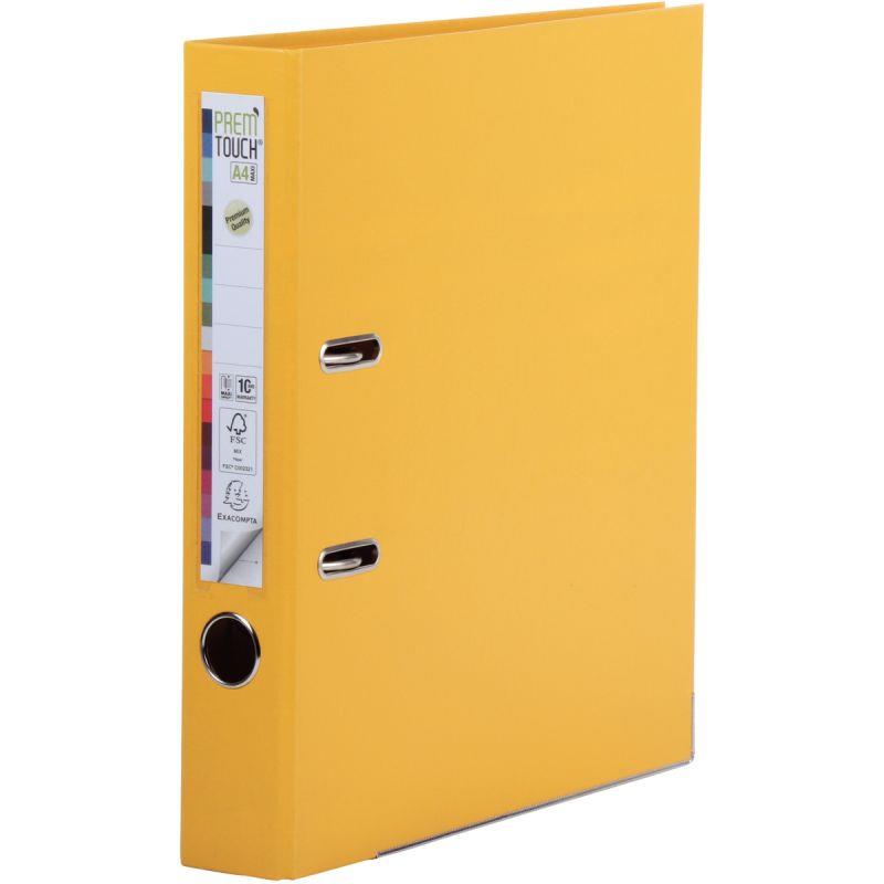 Image de  Classeur à levier PREM''TOUCH format A4+, dos 5 cm, jaune 