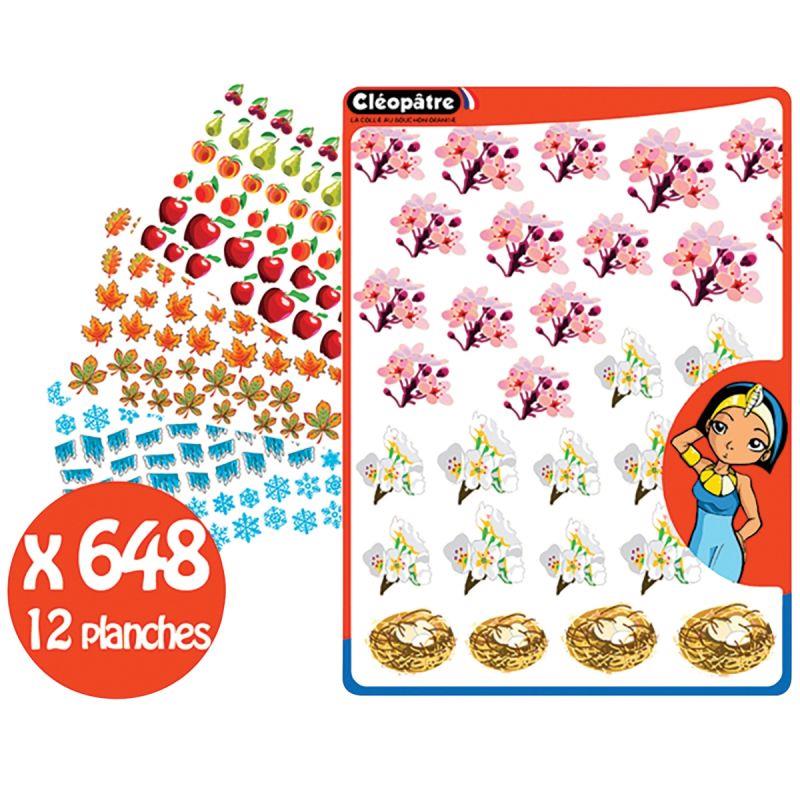 Image de  Lot de 20 planches gommettes 4 saisons 