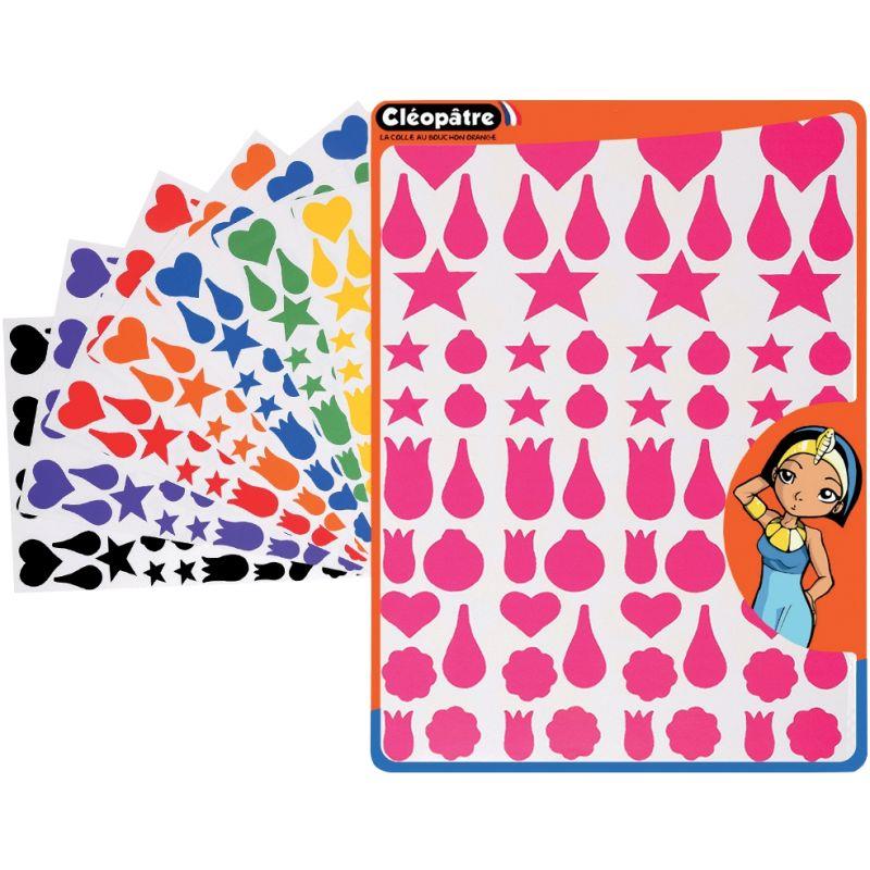 Image de  Lot de 16 planches A5 de gommettes diverses 