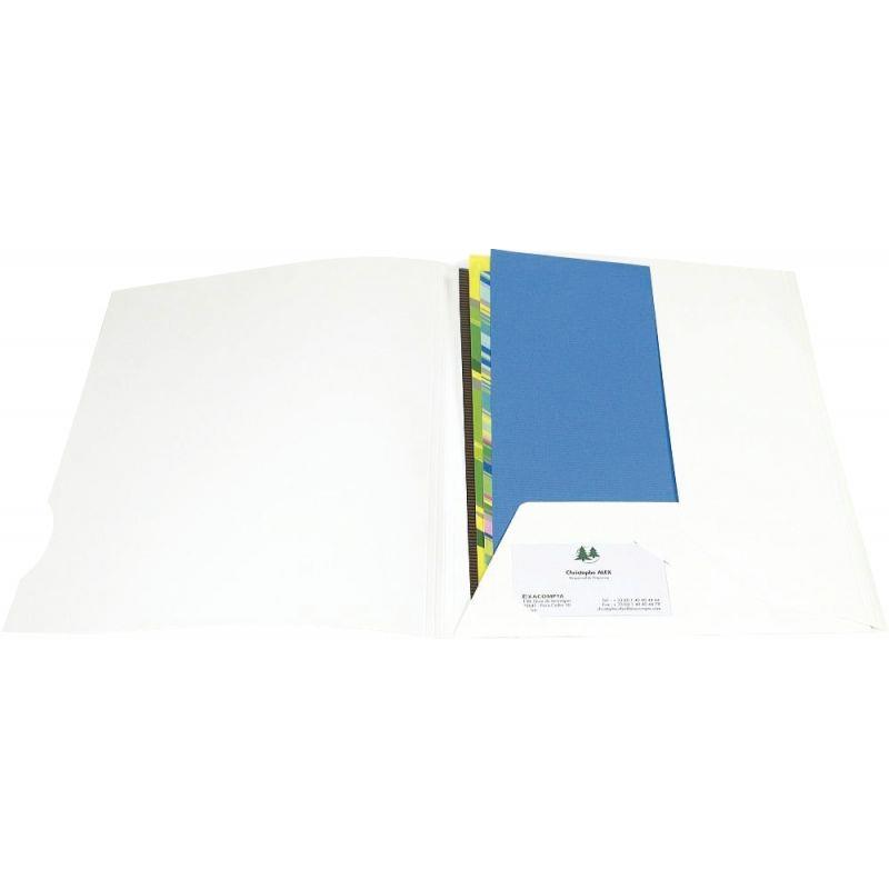 Image de  Boite de 20 chemises de présentation CHROMOLUX, format 24x32 cm, blanc 
