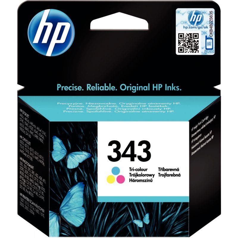 Image de  HP 343 cartouche d''encre trois couleurs authentique (C8766EE) 