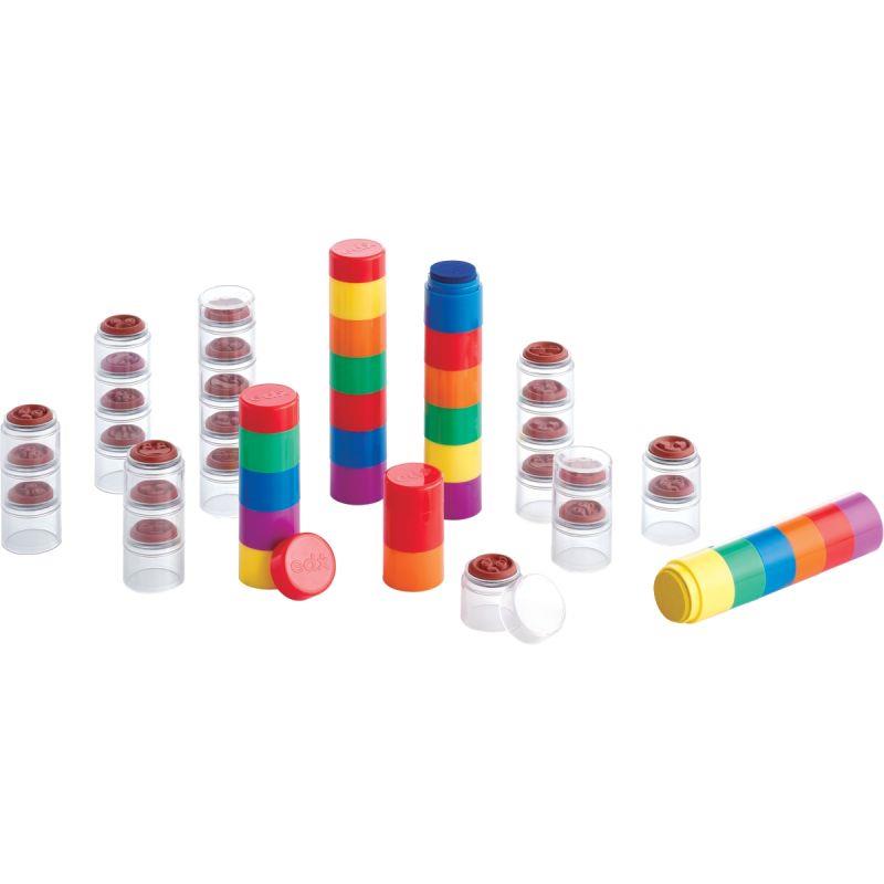Image de  Boite de 24 encreurs + 24 tampons émotions diamètre 3.5cm 
