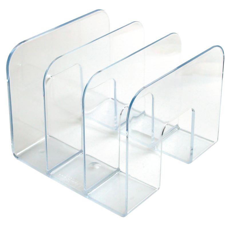 Image de  Porte-catalogues 3 compartiments transparent 