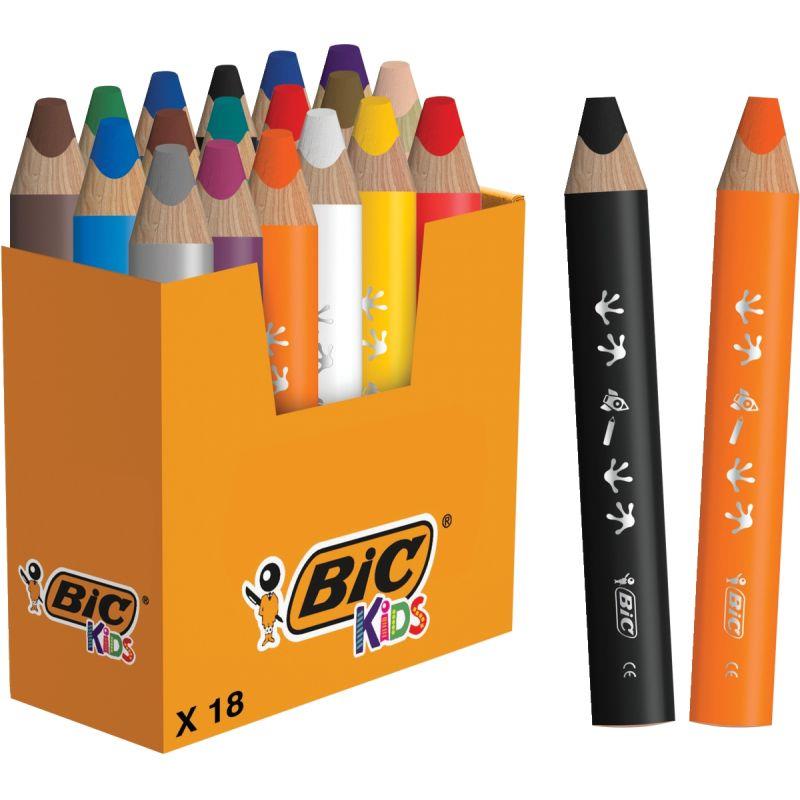 Image de  Pot de 18 crayons multisurface Baby assortis 