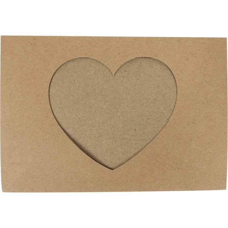 Ref. 59591, Lot de 10 etui photo coeur en carton avec chevalet, marque N.C