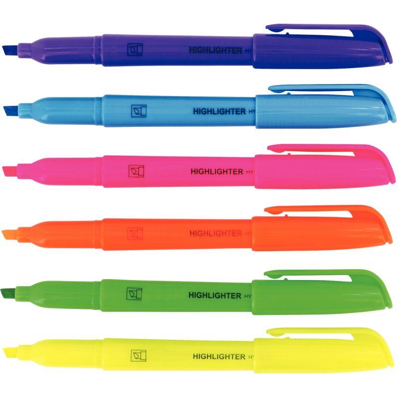 Image de  Pochette de 6 surligneurs poche assortis 