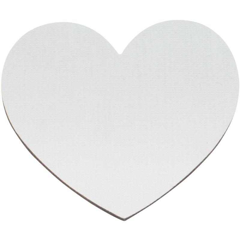 Image de  Lot de 10 magnets entoilées coeur diamètre 7.5cm 