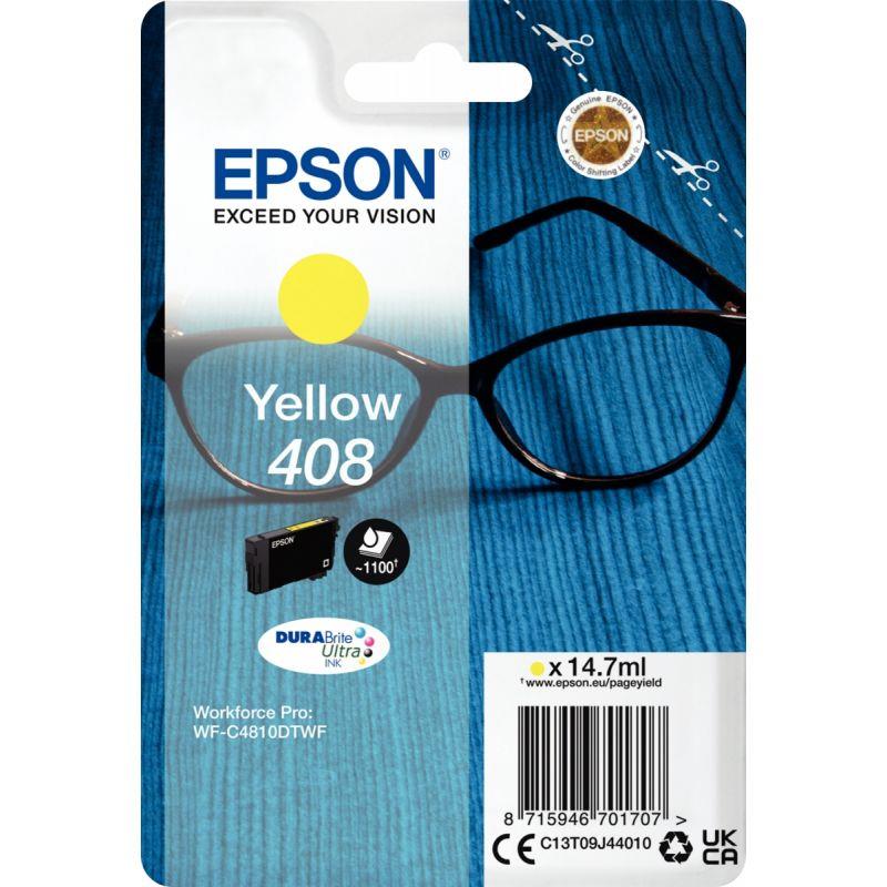Image de  Epson LUNETTES / 408 cartouche jet d''encre jaune authentique (T09J440) 