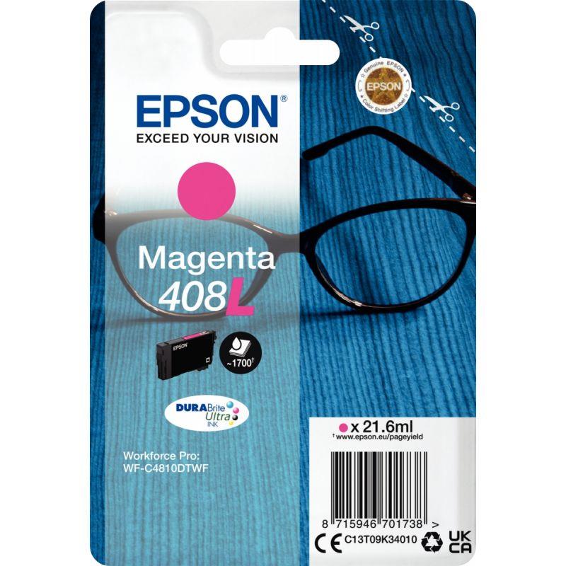 Image de  Epson LUNETTES / 408XL cartouche jet d''encre magenta haute capacité authentique (T09K340) 