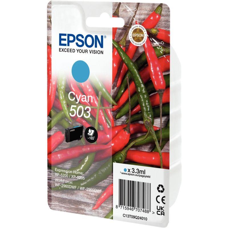 Image de  Epson PIMENT / 503 cartouche jet d''encre cyan authentique (T09Q240) 