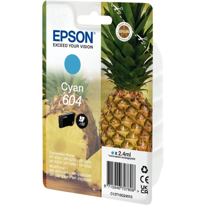 Image de  Epson ANANAS / 604 cartouche jet d''encre cyan authentique (T10G240) 