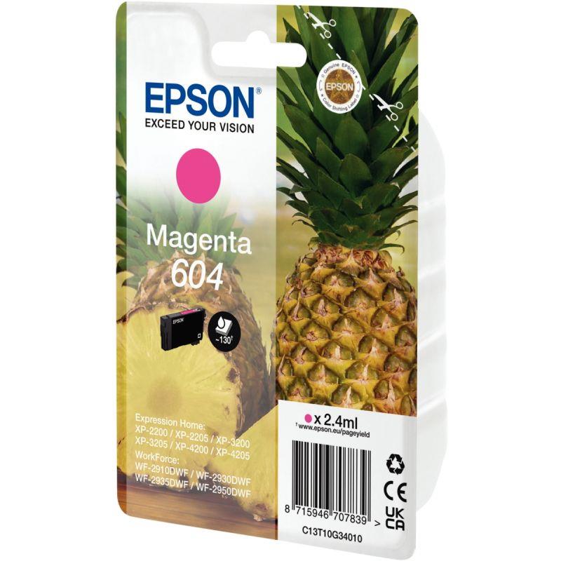 Image de  Epson ANANAS / 604 cartouche jet d''encre magenta authentique (T10G340) 