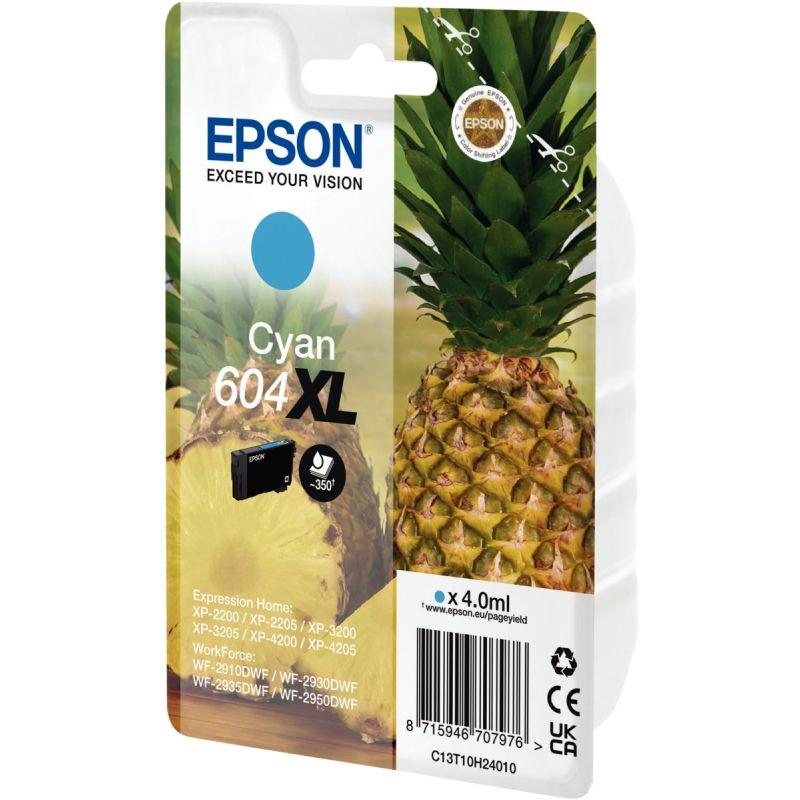 Image de  Epson ANANAS / 604XL cartouche jet d''encre cyan haute capacité authentique (T10H240) 