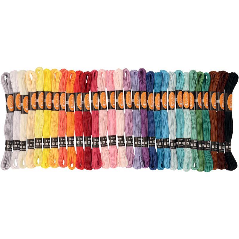 Image de  Sachet de 90 échevettes polyester coloris assortis 