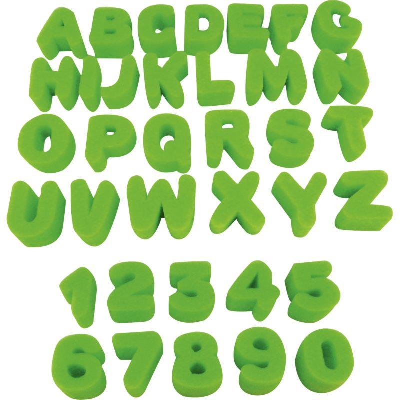 Image de  Lot de 36 éponges les chiffres + les lettres 