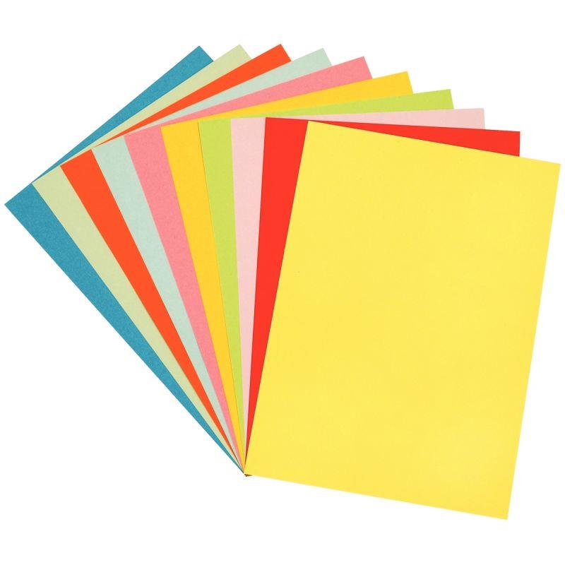 Image de  Paquet de 100 feuilles de papier couleur 160g format 24x32cm assortis 