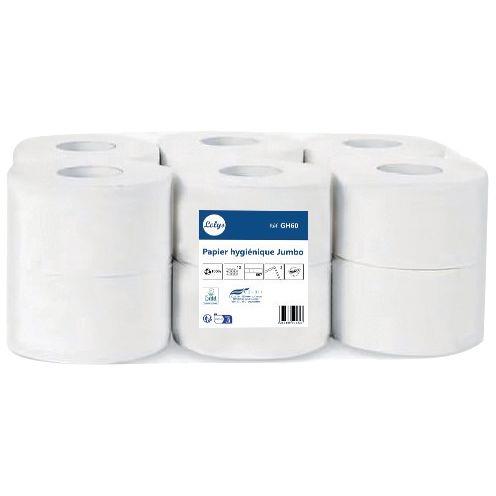 Image de  Lot 12 rl pap hyg jumbo 2p 