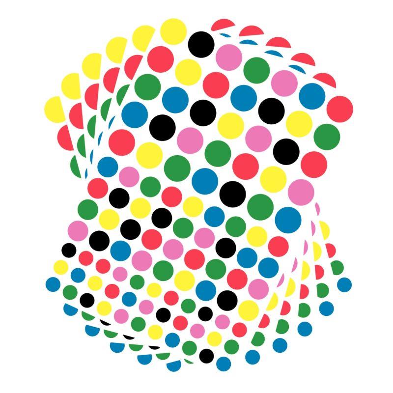 Image de  Pochette de 2080 gommettes adhésives rondes 6 couleurs assorties 