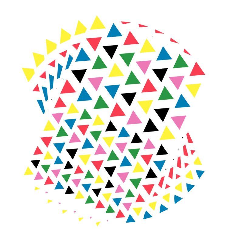 Image de  Pochette de 2080 gommettes adhésives triangulaires 6 couleurs assorties 