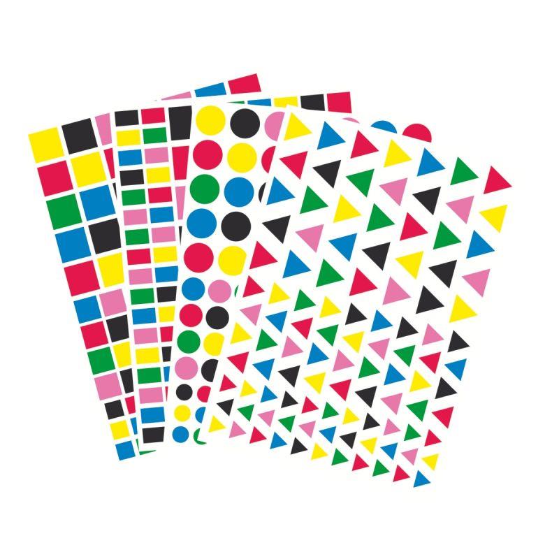 Image de  Maxi pochette de 4170 gommettes géométriques adhésives couleurs vives 