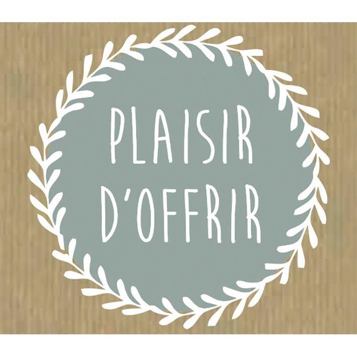 Image de  Rouleau de 500 étiquettes célébrations Plaisir d''offrir 40x35 mm gris 