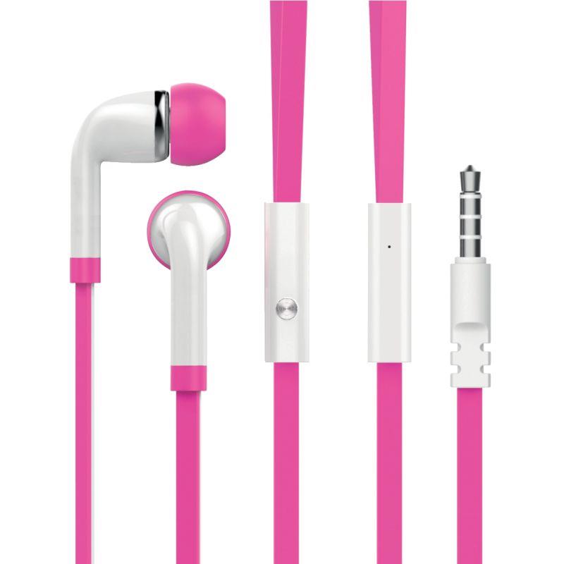 Ref. 60375, Ecouteur filaire jake Like rose et blanc, marque KEYOUEST